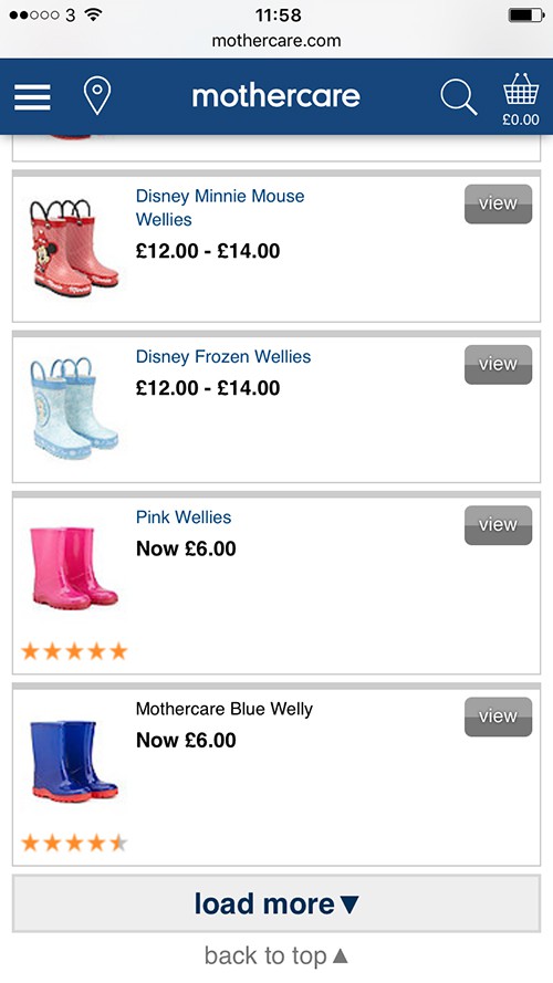 Buying baby wellies: a UX review of mothercare.com